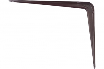 Угловой кронштейн с ребром СИБРТЕХ 75x100 мм, коричневый 94021