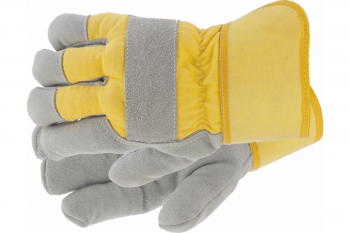 Спилковые комбинированные перчатки СИБРТЕХ, усиленные, утолщенные, размер XL 67903