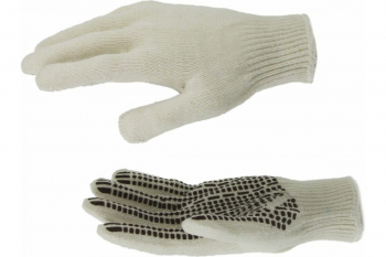 Трикотажные перчатки СИБРТЕХ, рисунок ПВХ гель, Протектор, оверлок, 67778