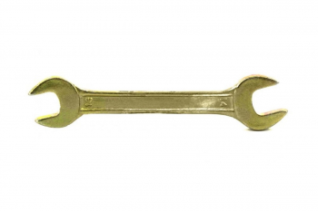 Рожковый ключ, 13x14 мм, желтый цинк СИБРТЕХ 14306