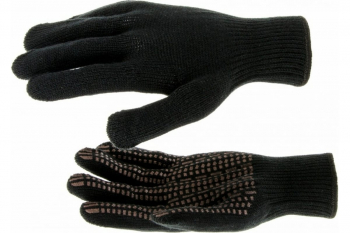 Трикотажные перчатки СИБРТЕХ, акрил, ПВХ гель, Протектор, коричневые, оверлок 68663