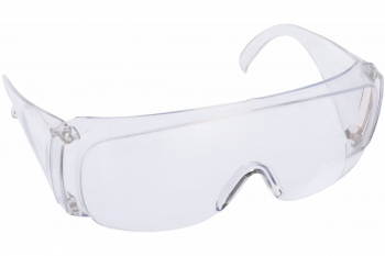 Защитные очки открытого типа СИБРТЕХ прозрачные, ударопрочный поликарбонат, боковая и верхняя защита 89155