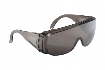 Защитные очки открытого типа СИБРТЕХ затемненные, ударопрочный поликарбонат, боковая и верхняя защита 89156
