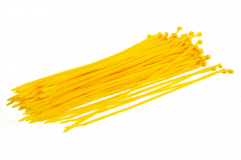 Пластиковые хомуты СИБРТЕХ, 250 * 3,6 мм, желтые, 100 шт 45508