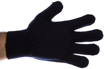 Трикотажные перчатки СИБРТЕХ, акрил, синие, оверлок, 68655