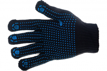 Утепленные перчатки СИБРТЕХ ПВХ-покрытие точка, 7 класс 67701