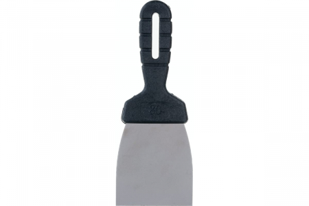 Шпательная лопатка СИБРТЕХ из нержавеющей стали, 80 мм, пластмассовая ручка 85433
