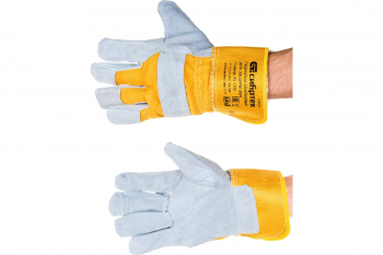 Комбинированные усиленные спилковые перчатки СИБРТЕХ утолщенные, размер XL 679032